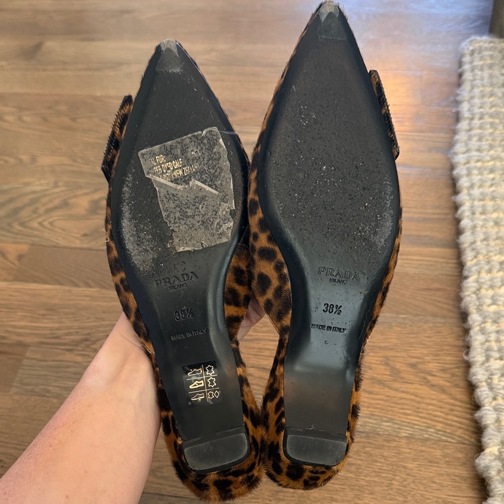 Prada Leopard Print Mules - Picture 3 of 5
